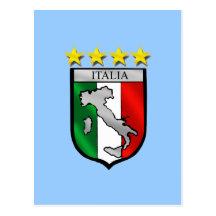 Italien 4 Sternweltmeister-Fußballgeschenke Postkarten