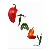 Italien-Chili-Paprikaschoten Postkarte