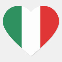 Italien-Flaggen-Herz-Aufkleber