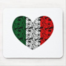Italien-Flaggen-Herz Mousepads