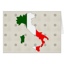 Italien-Flaggen-Karte Größengleich