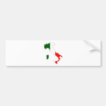 Italien-Flaggen-Karte Größengleich Auto Sticker