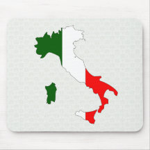 Italien-Flaggen-Karte Größengleich Mousepads