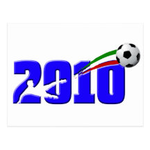 Italien-Fußball Azzurri Logo 2010 Postkarte