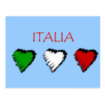 Italien-Herzflagge der Italien-Italiener-Liebe Postkarte