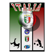Italien-Plakatgrafik für calcio Liebhaber global Grußkarten
