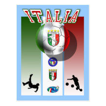 Italien-Plakatgrafik für calcio Liebhaber global Postkarte