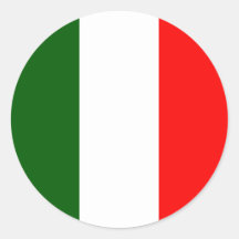 Italien-Qualitäts-Flagge Runder Sticker