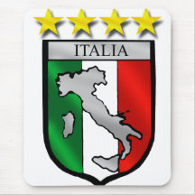 Italien-Schild Italien-Flaggenitalien-Karte Mauspad