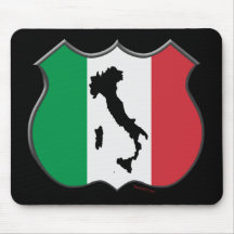 Italien-Schild-Karte Mousepad