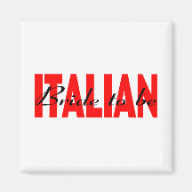 Italienische Braut zum zu sein Magnete