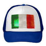 Italienische Flagge des Grunge Vintager retro Art  Retromütze