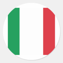 Italienische Flagge Runder Sticker