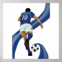 italienische Fußballgeschenke für Azzurri Fußballf Plakate
