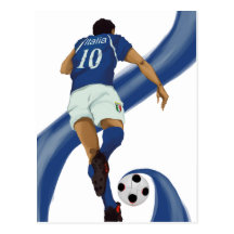 italienische Fußballgeschenke für Azzurri Fußballf Postkarten