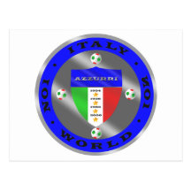 Italienische Fußballluxuswelt verficht Logo Postkarte