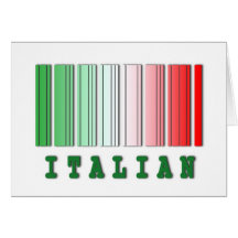 italienischer Barcodeentwurf Karten