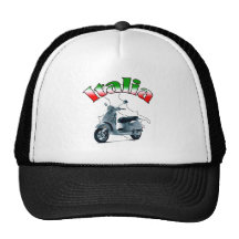 Italienischer Roller Retro Cap