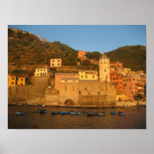 Italienisches Dorf Posterdruck
