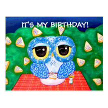 ITIS MEIN GEBURTSTAG! (eine Blaubeernacht) Postkarte