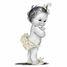 Ivory Vintage Baby Girl Shower Acrylic Cut Out