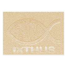 IXTHUS christliches Fisch-Symbol - Flächen-Karte/ Visitenkarten Vorlage