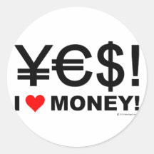Ja! Geld der Liebe I! Stickers