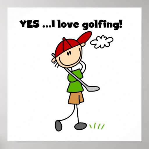 Ja ich LiebeGolf spielen Poster Zazzle