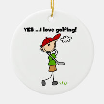 Ja ich Liebe-Golf spielen Weihnachtsornament