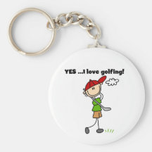 JA ich Liebe-Golf spielende T-Shirts und Geschenke Schlüsselanhänger