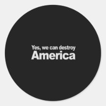 Ja können wir Amerika-T-Shirt zerstören Stickers