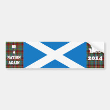 Ja Schottlandtartan-Autoaufkleber