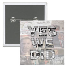 Ja taten wir Obama-Schlagzeilen-Knopf Buttons