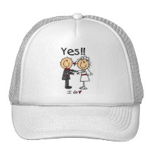 JA tue ich Braut und Bräutigam-T-Shirts und Gesche Cap