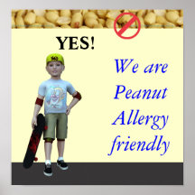 "Ja! Wir sind Erdnuss-Allergie-freundliches" Plaka