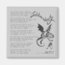 Jabberwocky Gedicht Kühlschrankmagnete