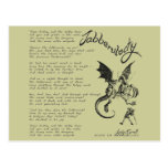 Jabberwocky Gedicht Postkarte