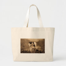 Jack der Vintage Jack-Russell-Terrier Einkaufstaschen