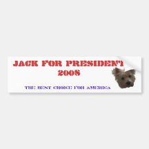 JACK FÜR PRÄSIDENTEN AUTO AUFKLEBER