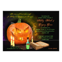 Jack O'Lantern Halloween Hochzeits-Einladung