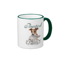 Jack Russel gesprengt Teetassen