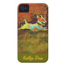 Jack Russel in Herbst iphone Fall iPhone 4 Etuis