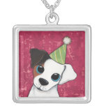 Jack Russell in einem Hundekunst-Anhänger des Part