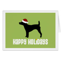 Jack-Russell-Terrier-Weihnachtsmannmütze karten