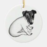 Jack Russell Welpe 10 Wochen alt Weihnachtsbaum Ornament