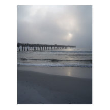 Jacksonville-Strand, Florida. Sonnenaufgang/Nebel-
