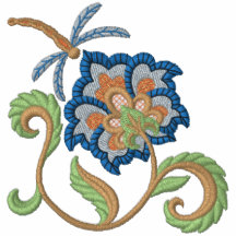 Jacobean Blüte u. Libelle 2