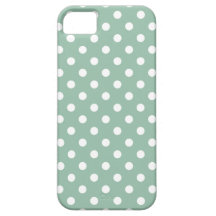 Jadegrünes Punkte-Muster iPhone 5 Hüllen