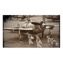 Jagdflieger, die auf Thunderbolts P-47 ausbilden Visitenkarten