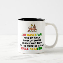 Jah Rastafari Becher - Schwarzes Kaffeehaferl